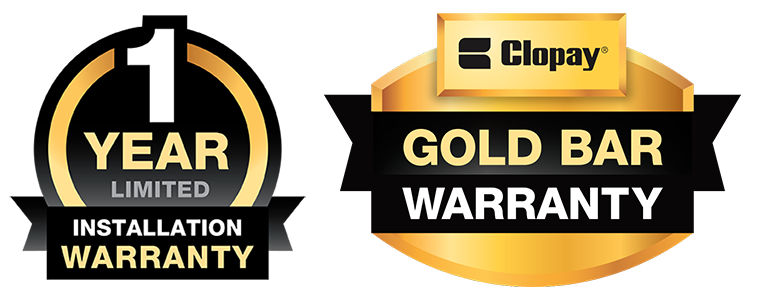Clopay Gold Bar Warranty & Clopay 1 Year Limited Installation Warranty